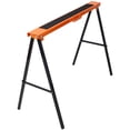 thumbnail image 2 of Saw Horses 2 Pack, Folding Portable Work Horse with Fast Open Legs, Convenient Handle, Heavy Duty Steel Sawhorse for Garage, Workshop, Fully Assembled,orange+black color, 2 of 15