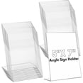 thumbnail image 1 of Vicenpal 5 x 7 Inch Acrylic Sign Holder Acrylic Picture Frames Plastic Picture Flyer Holder l Shaped Photo Frames Self Standing Desktop Table Signs for Off, 1 of 7