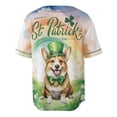 thumbnail image 2 of Happy St. Patrick’s Day Corgi with Green Hat Shamrocks Rainbow All Over Print 3D Baseball Shirt Welsh Corgi Dog Lover Gifts Idea Softball Sport - 03007, 2 of 6