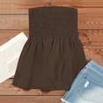 thumbnail image 4 of Women's Summer Tube Tops - Trendy Bandeau Strapless Backless Off Shoulder Sleeveless Tanks Brown XL, 4 of 5