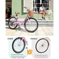 thumbnail image 2 of MOPHOTO 26'' 7 Speed Beach Cruiser Bike Bicycle for Women with Basket & Lock, Lightweight Step Through City Bikes, Commuter Bicycle for Adults Ladies, 2 of 7