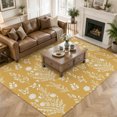 thumbnail image 6 of Washable Area Rugs 6x9 FT Yellow Botanical Rugs for Living Room Non-Slip Soft Non-Shedding Low-Profile Rectangle Spring Summer Chic Wildflowers Large Rug Carpet for Bedroom Dining Room Home Decor, 6 of 8