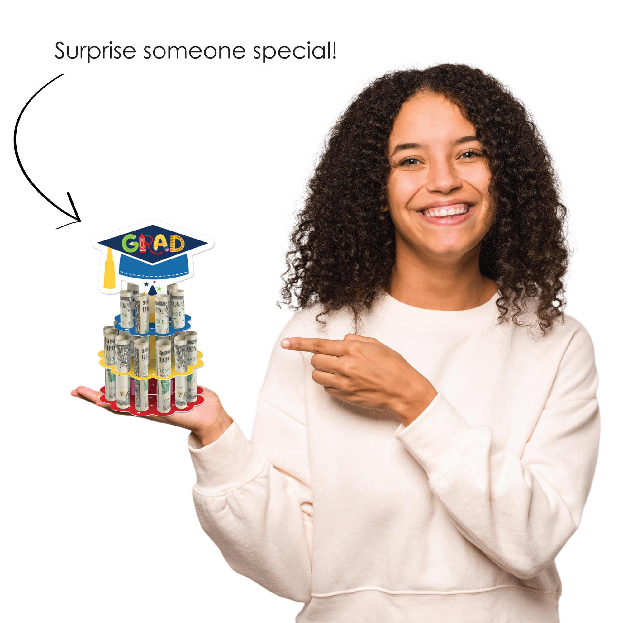 Big Dot Of Happiness Elementary Grad Cash Cake - DIY Money Holder For Kids Graduation Party - View #5