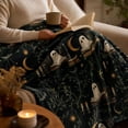 thumbnail image 4 of Halloween Throw Blanket Spooky Cozy Flannel Blanket with Pumpkin Ghost Pattern, Soft Plush Throw for Couch Sofa, 4 of 4
