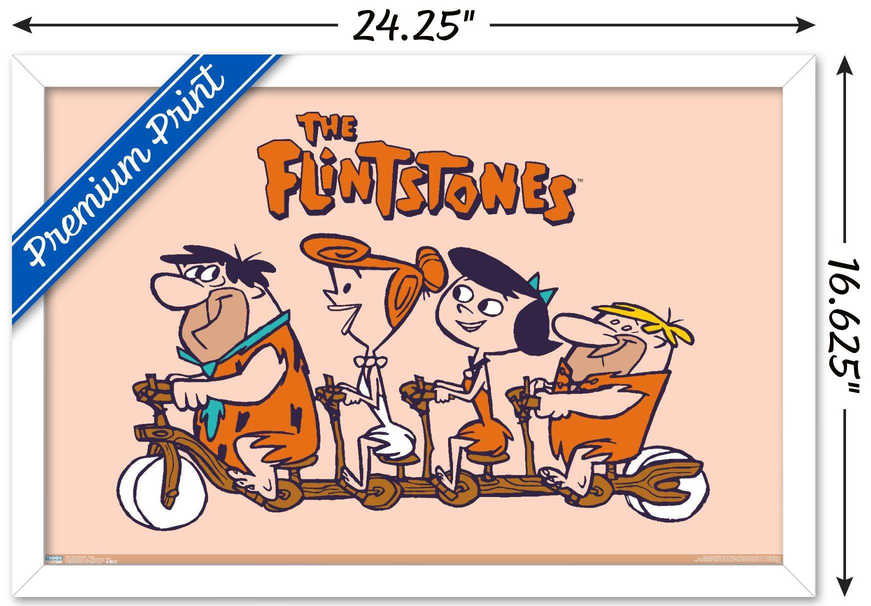 The Flintstones - Group Wall Poster, 14.725" x 22.375", Framed