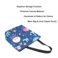 thumbnail image 3 of FORMRS Womens Canvas Tote Bag with Zipper Inner Pocket Shoulder Handbag, Light Pink Jellyfish, 3 of 7