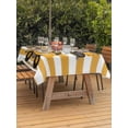 thumbnail image 3 of Outdoor Tablecloth with Umbrella Hole for Patio/Picnic/Party/Camping, Yellow Truck Waterproof Table Cloth Rectangle Table Cover Washable, Cartoon Striped Farmhouse Modern Art (54"x 80"), 3 of 8