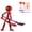 B, variant on Posable Action Figures - 4.7" Stickman Collectable Action Figures Set with 7 Handheld Item, Stop Motion Stick Man Figure for Collectors, Funny Gift Desk Decor