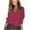 Hot Pink, variant on Women's Winter Warm Sweaters Casual Long Sleeve Solid Color Button V Neck Black Fall Clothing (3XL)