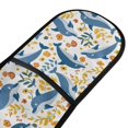 thumbnail image 2 of Dailycode Double Sided Oven Mitt with Loop Heat Resistant Kitchen Long Potholders 7" x 35" Dolphin Sunflower Shell Leaf, 2 of 6