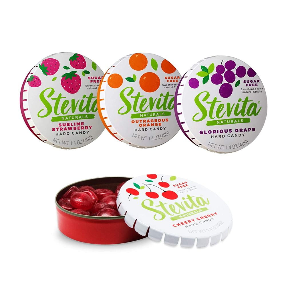 Stevita SteviaSweet SugarFree Hard Candy 4Flavor Variety Pack
