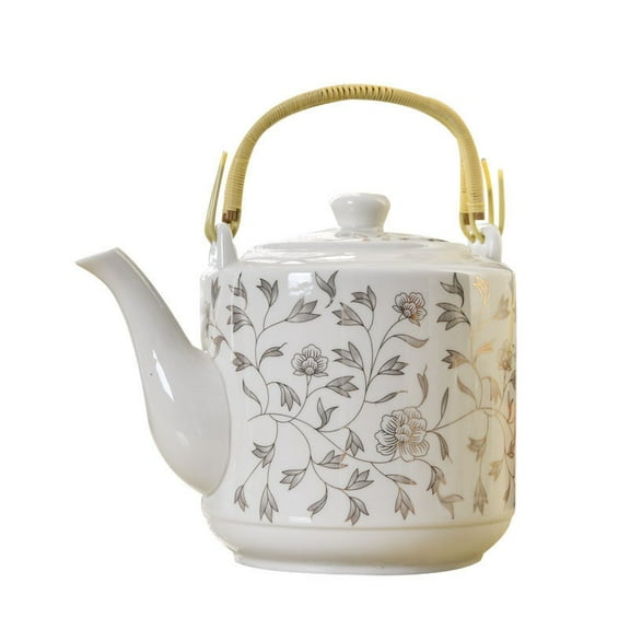 Enamel Tea Kettle for the Stovetop Chinese Porcelain Retro Kettle Coffee Pot Juice Container with Lid Nostalgic Multifunctional for Kitchen Hotel Coffee Tea Room Office