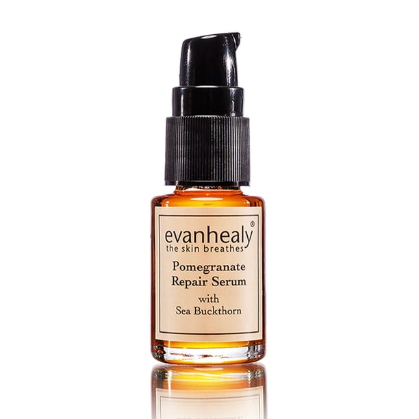 Suero reparador de granada evanhealy | Aceite de baya de espino amarillo orgánico con semilla de rosa mosqueta | Equilibra la piel del rostro, hidrata y nutre