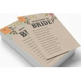 thumbnail image 3 of Inkdotpot 50-PackRustic Kraft FloralWho Know The Bride Best How Well Do You Know The Bride Bridal Shower Bachelorette PartyGameActivityCards, 3 of 7