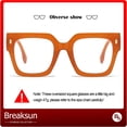 thumbnail image 4 of Fashion Oversized Blue Light Blocking Glasses for Women Men Trendy Big Square Frame Computer Eyeglasses, 4 of 7