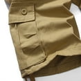 thumbnail image 5 of Aayomet Mens Shorts Overalls Men's Solid Leisure Pants Color And With Multi-pocket Summer Good Thread Cargo Pants Men Khaki,2XL, 5 of 5
