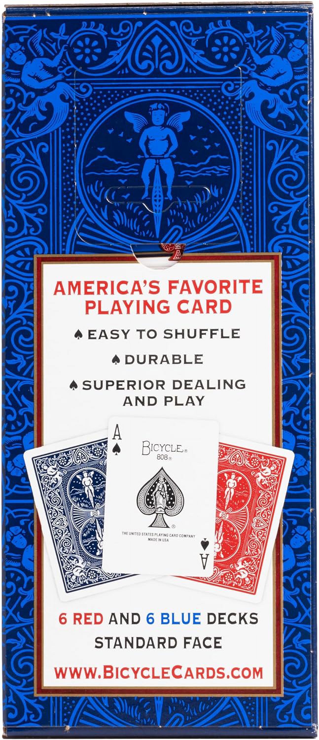 Bicycle Standard Playing Cards, 12 Pack (Red & Blue) photo 2