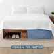thumbnail image 3 of Faldón de Cama Cepillado Doble Bare Home Colección Premium 1800 Caída de 15 Pulgadas Tamaño Queen Azul Corona, 3 of 5