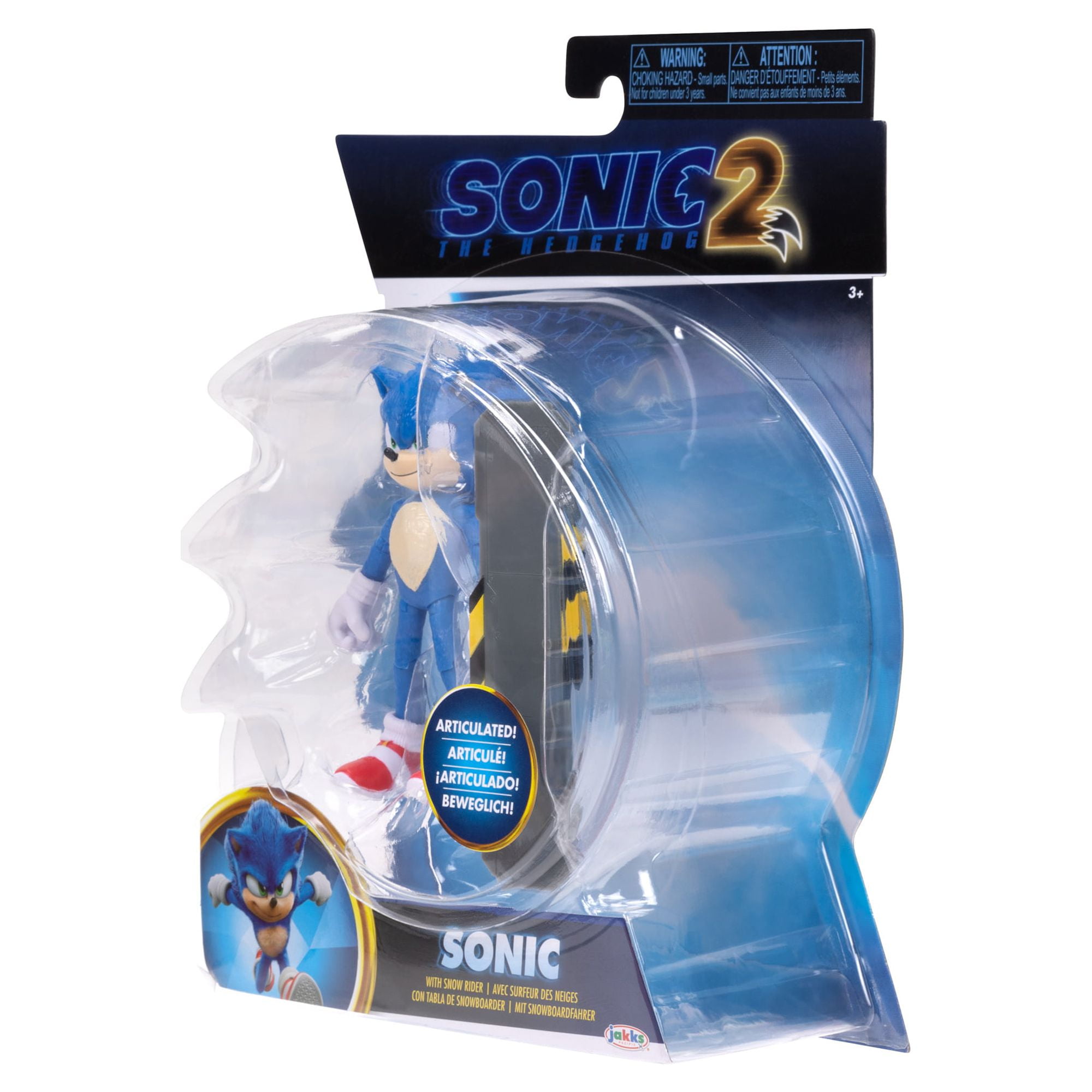 Bonecos Sonic The Hedgehog F00662 - Sonic com Prancha de Snowboard