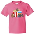 thumbnail image 3 of Inktastic Movie Loving Bats with Popcorn and Soda Youth T-Shirt, 3 of 5