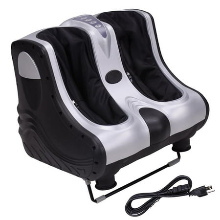 Calf Brandy - 80W Heat Kneading Rolling Vibration Leg Calves Ankle Foot Massager Personal Health Salon Care Silver ABS