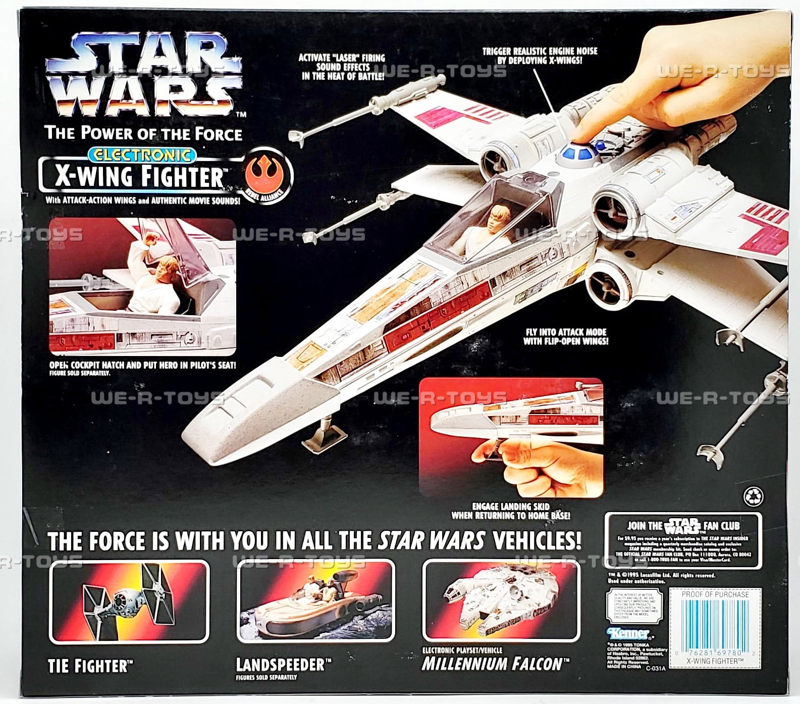 Star Wars Power of the Force Electronic X-Wing Fighter Vehicle
