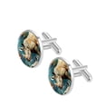 thumbnail image 2 of Rhino Elegant Men's Cufflinks Set for Formal Attire Made of Stainless Steel - for Work, Weddings, and Special Occasions, 2 of 6