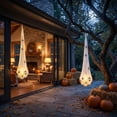 thumbnail image 5 of CuiLiyq Lighted Spider Cocoon Hanging Ornament, Cotton Web Teardrop Decor with Plastic Spiders, Halloween Outdoor Decor for Porch, Yard, Patio Hanging Display, 5 of 6
