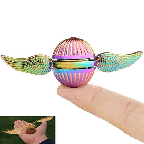 Pack of 2 Hand Spinner Toy Time Killer Copper SNITCH Stainless Steel Metal Fidget Toys Fingertip Gyro Relief Cube Toy Gifts For Adults and Kids Snitch Fidget Spinner 2PCS BESTTY