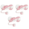 thumbnail image 1 of AKEGAMN 3 Pcs Cute Bow Covers Cap Toppers Tips Compatible With 40/30 Oz Tumbler Cups Reusable Cute Silicone Lids Protectors For 0.4 In/10mm Ley Cups Accessories, 1 of 8