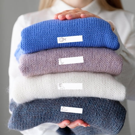 LOLIPPYY White Iron-On Clothing Labels Writable Name Tags for Scarves, Hats, Sportswear, Jackets and More