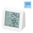 thumbnail image 1 of TFixol Dual-Screen Touch Desktop Thermometer Hygrometer with Clock, Countdown Timer, and Indoor Temperature Humidity Monitor - White (Battery Not Included), 1 of 6