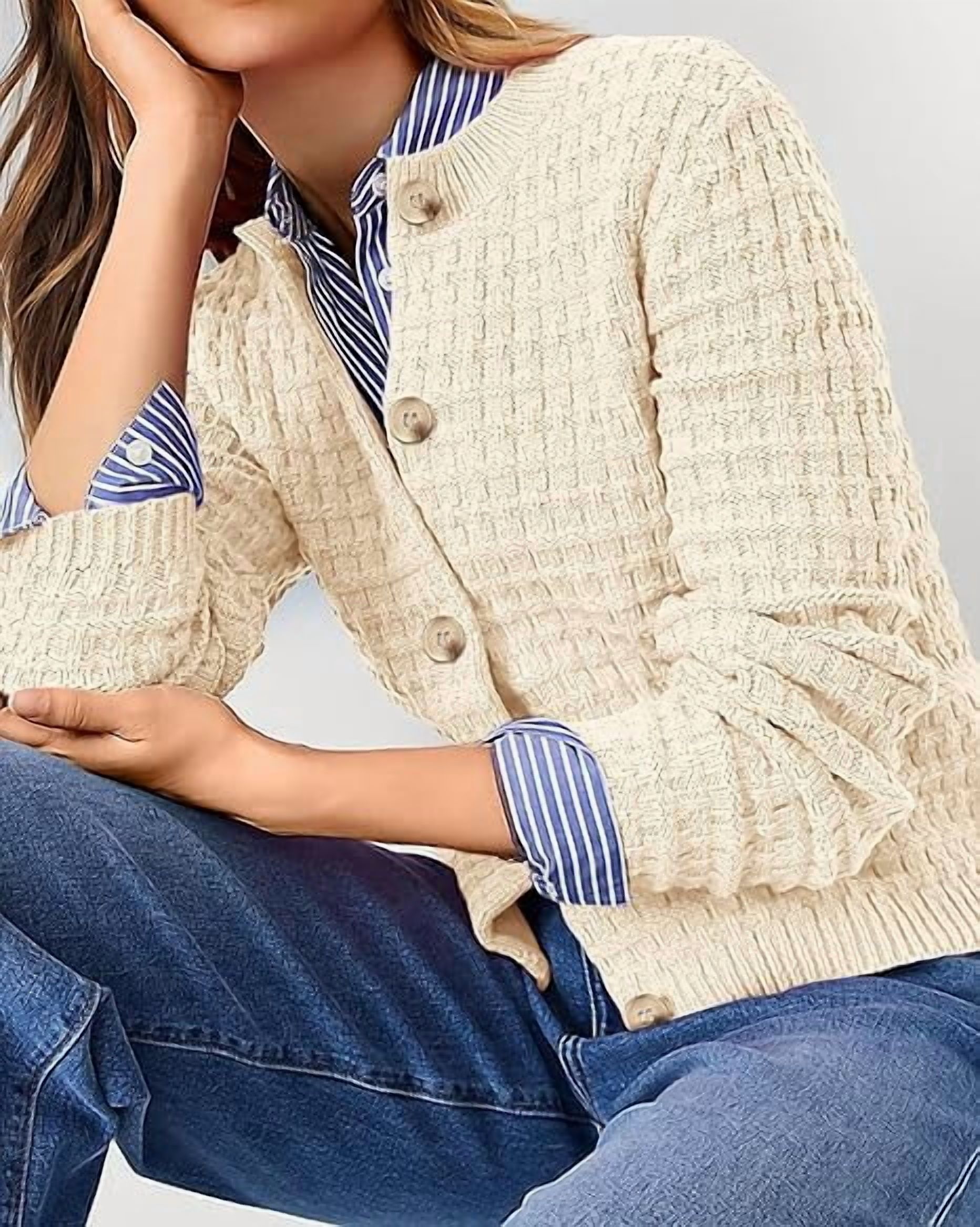 PrettyGarden Women's Cotton Knit Cardigan Sweater photo 6