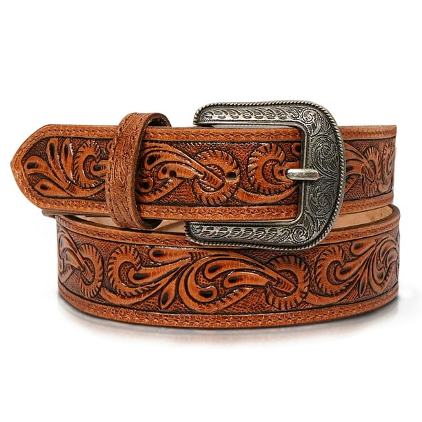 RAWHYD Western Leather Belt Handmade Mens Belts Leather Cowboy