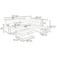 thumbnail image 3 of L-Shaped Modular Sectional Sofa with Ottoman Storage & Nail-Head Trim – Reversible Cup Holder Console, Multi-Functional Living Room Furniture, 3 of 4