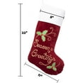 thumbnail image 4 of Gex Worldwide 2025 Multi-color Plush Embroidery Classic Luxury Velvet Large Fireplace Christmas Stockings, 22" (5 Count), 4 of 8