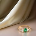 thumbnail image 5 of Sterling silver lab created emerald & marquise cut cubic zirconia ring, 5 of 7