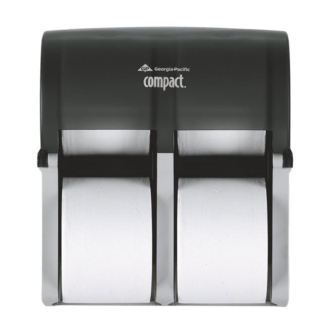 Pacific 56744A Black Four Roll Coreless Toilet Paper Dispenser