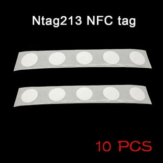 K Lakey 10pcs NFC Anti Metal Sticker,Round NFC Tags Sticker,NTAG215 NFC Stickers,Black Anti Metal NFC Tag Sticker,NFC Tags for Metal 504 Byte NFC Tag Anti