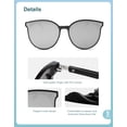 thumbnail image 4 of Gafas de sol SOJOS Classic Round SJ2067 para mujer y hombre, color negro y plateado, 4 of 5