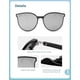 thumbnail image 4 of Gafas de sol SOJOS Classic Round SJ2067 para mujer y hombre, color negro y plateado, 4 of 5