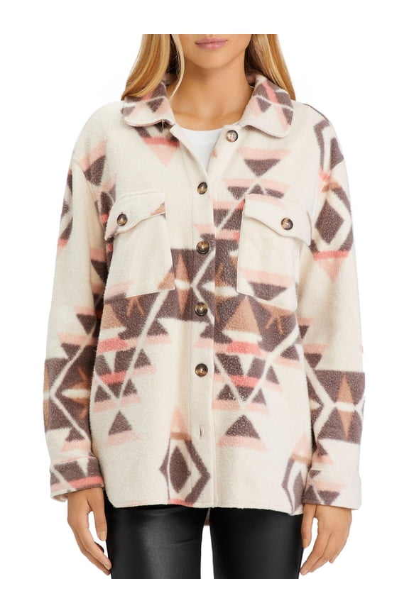 Womens Lightweight Aztec Shirt Jacket