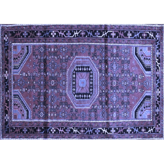 Ahgly Company Indoor Rectangle Persian Blue Traditional Area Rugs, 2' x 4'