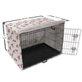 thumbnail image 6 of Floral Dog Crate Cover, Rose Bouquets with Leaves on a Background of Dots, Easy to Use Pet Kennel Cover Small Dogs Puppies Kittens, 7 Sizes, Coral Pale Pink, by Ambesonne, 6 of 6