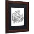thumbnail image 2 of Trademark Fine Art "Flower Girls 16" Canvas Art by KCDoodleArt Black Matte, Wood Frame, 2 of 4