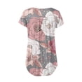 thumbnail image 3 of Gibobby Playera de Manga Corta con Cuello Redondo Mujeres Tops Hide Belly Túnica Camisetas de manga corta 2024 Verano Henley camiseta Elegante Blusas casuales(Rosa,G), 3 of 4