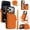 Orange, variant on For Apple iPhone 17 Pro RFID Blocking Wallet Case Magnetic Flip Cover Multi-Card Slots Zipper Pocket With Ring Clasp Detachable Shoulder Strap And Wrist Strap,Rose gold,For iPhone 17 Pro
