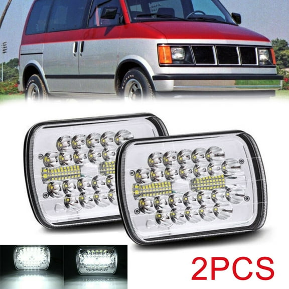 Pair For Ford Super Duty Truck F550 F600 F650 F700 F750 7X6" 5x7" LED Headlight Hi/Lo
