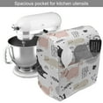 thumbnail image 2 of Pets Stand Mixer Cover, Playful Cool Cat Meow Animals Doodle with Hearts Love My Kitty, Kitchen Appliance Organizer Bag Cover with Pockets, 5 Quarts, Beige Pale Pink, by Ambesonne, 2 of 4
