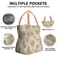 thumbnail image 3 of Pioneer Flower Drawstring Lunch Bag Women - Drawstring Lunch Bag Insulated for Work Office - Stain-Resistant Large Lunchbags for Women with Multi-Pockets, 3 of 6